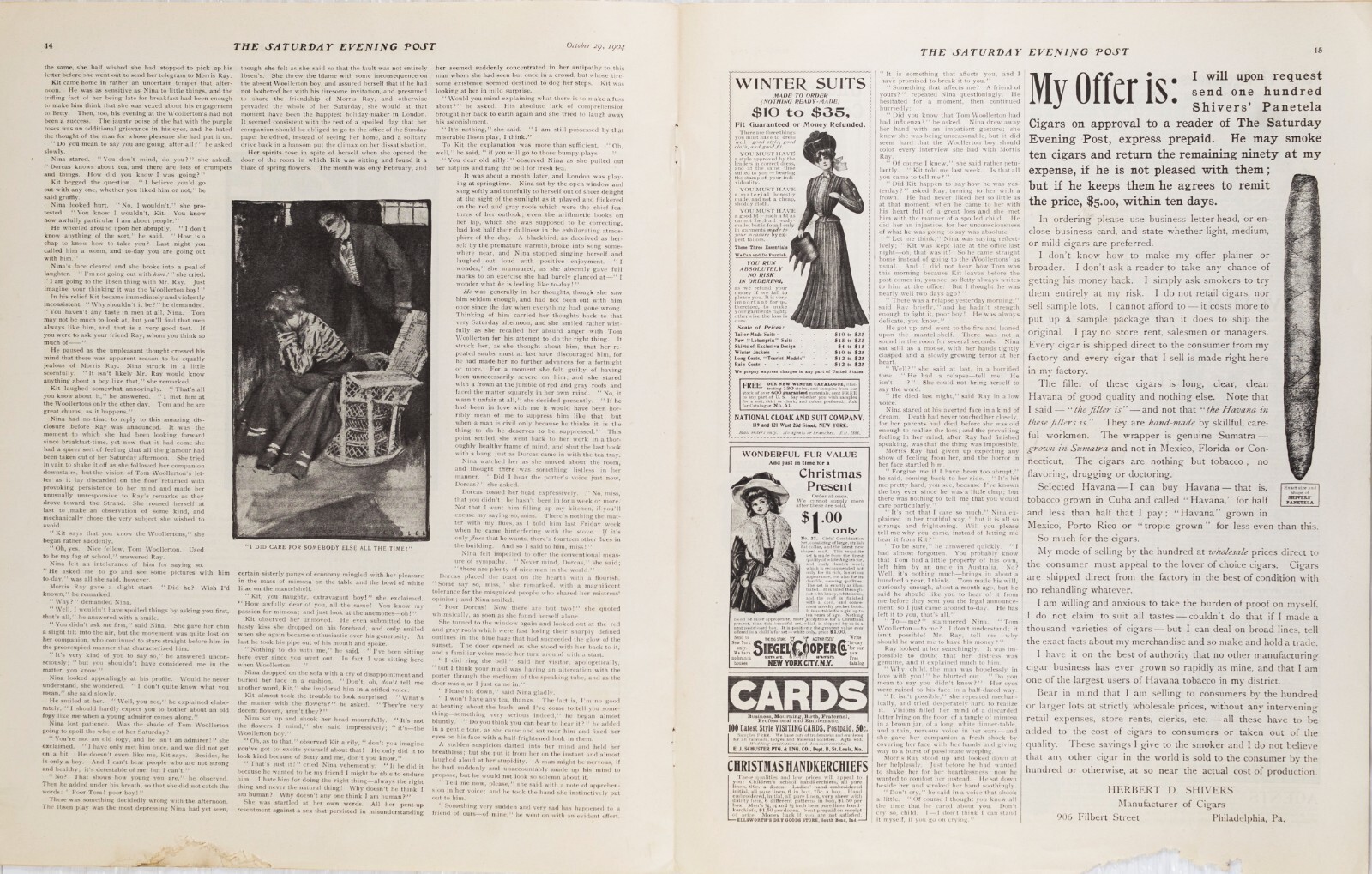 OCT 29 1904 Halloween Pumpkin Spell SATURDAY EVENING POST FULL MAG M599