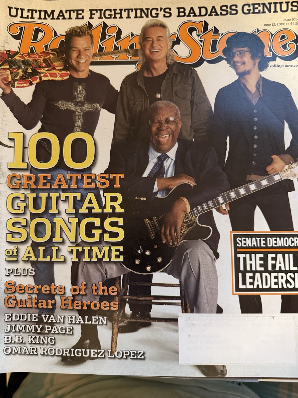 Rolling Stone Magazine – #1054 – June 12, 2008 – 100 Greatest Guitar Songs