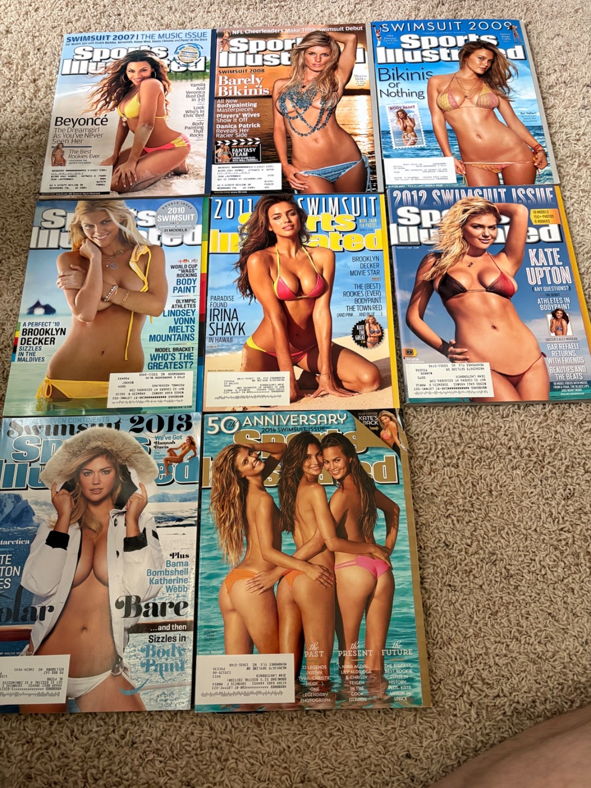 Sports Illustrated SI Swimsuit Issue Lot (8) All years from 2007-2014 (Beyonce)