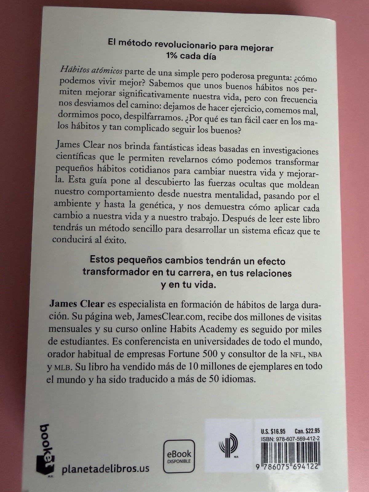 James Clear Hábitos Atómicos Spanish Paperback Self-Help Personal Growth