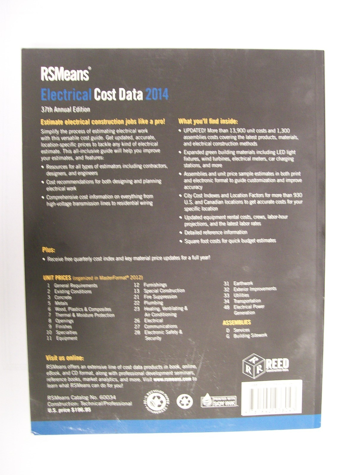 RS Means Electrical Cost Data 2008 2012 2014 2017 RSMeans Annual Editions