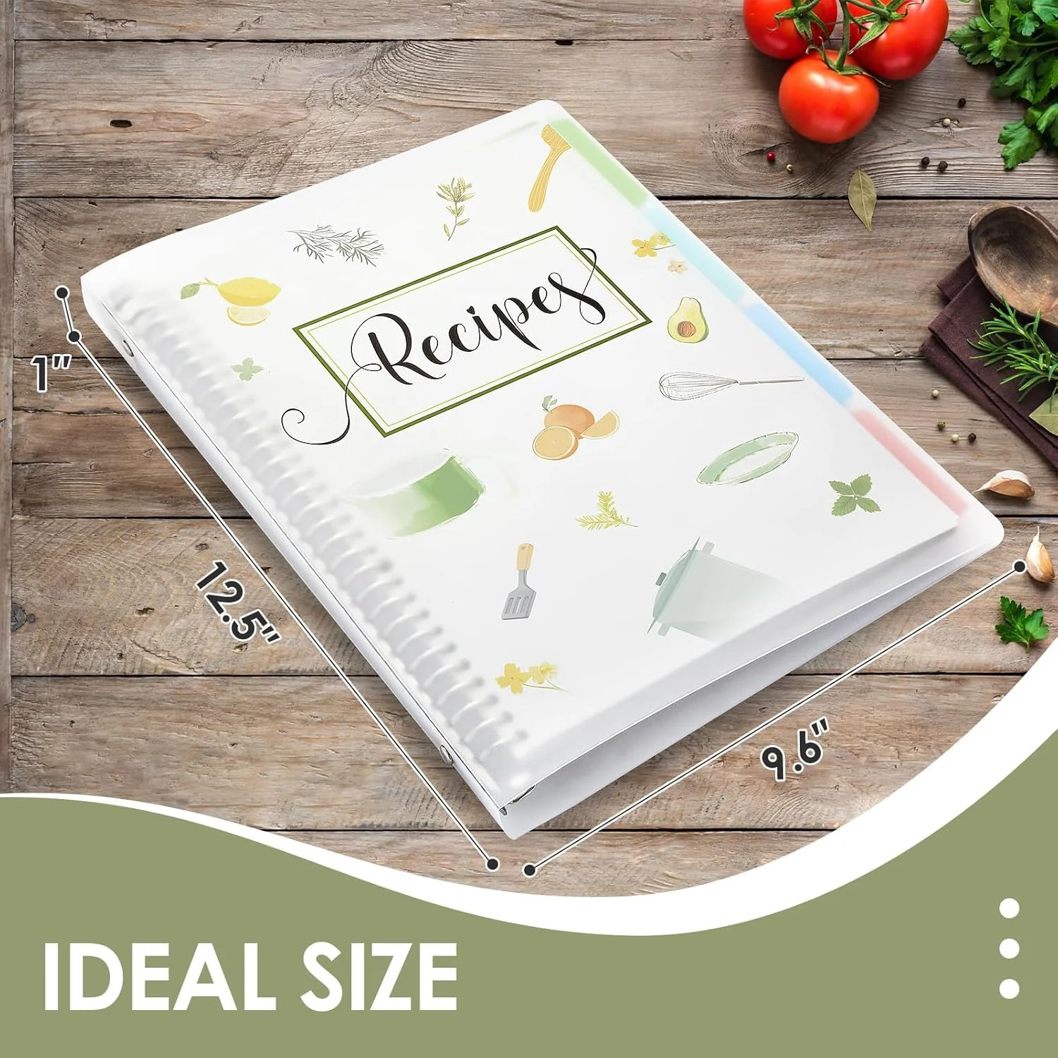 8.5&Prime; x 11&Prime; Recipe Book to Write in Your Own Recipes, Personal Blank Recipe Noteb