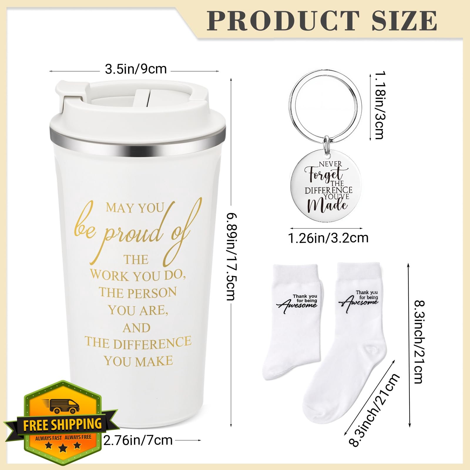 Gerrii 17oz Tumbler Gift Set: Men, Coworker, Teacher Appreciation