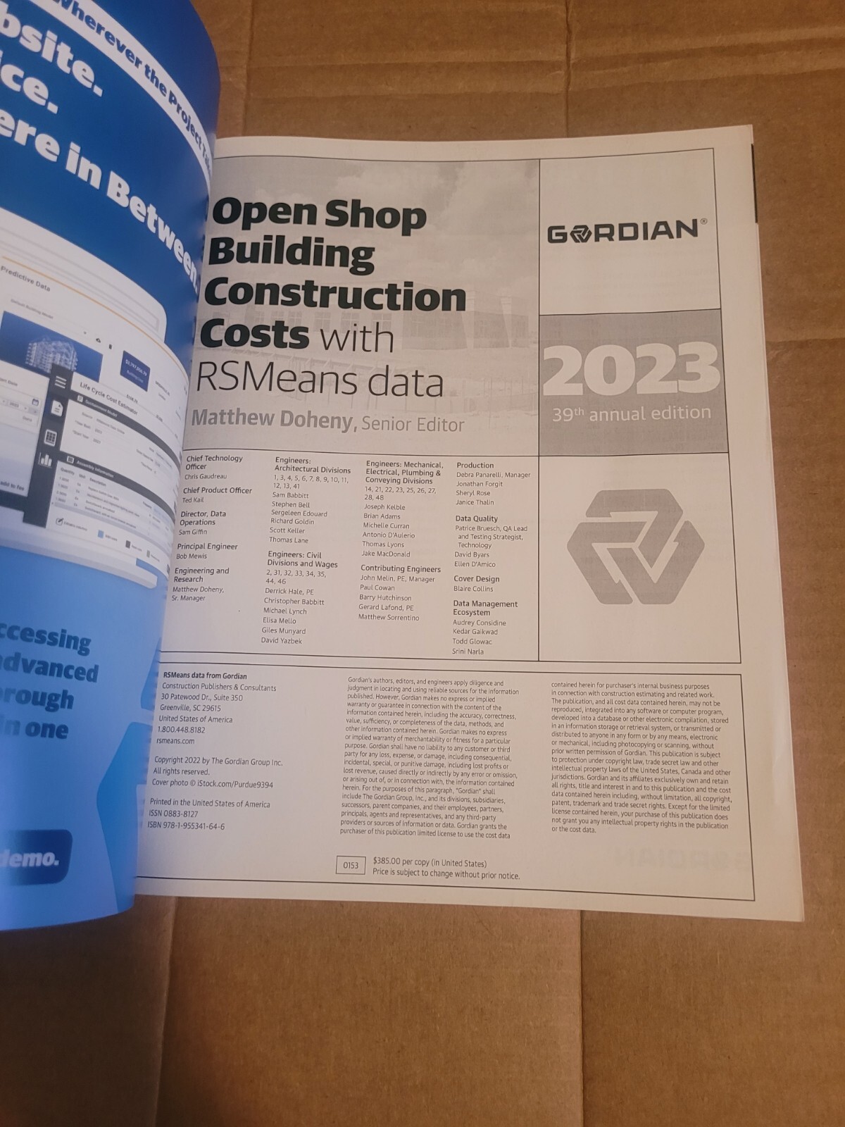 Gordian Open Shop Building Construction Costs 2023