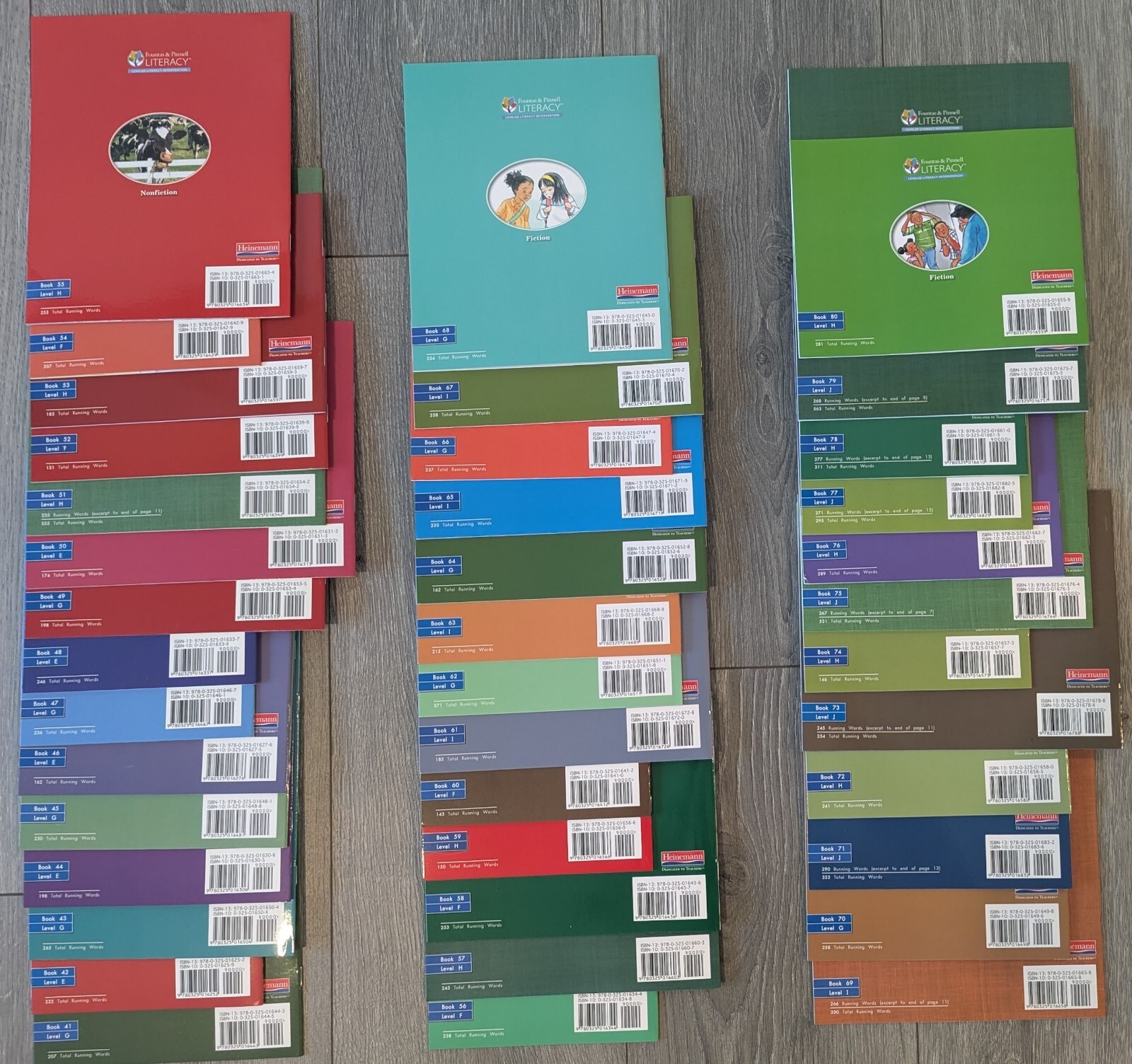 Fountas & Pinnell LLI BLUE SYSTEM Complete Set 1-120 Color Readers Level B-N NEW