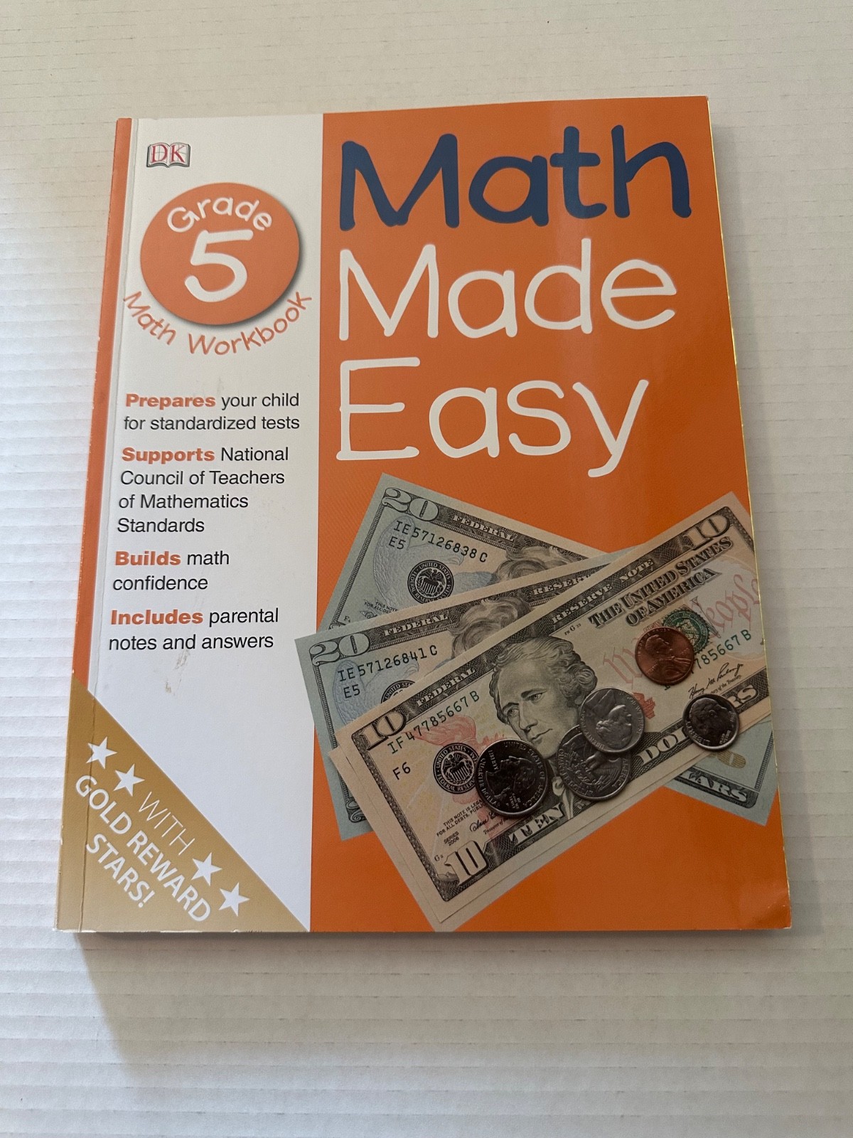 MATH MADE EASY GRADE 5 PAPERBACK BOOK= MATH WORKBOOK
