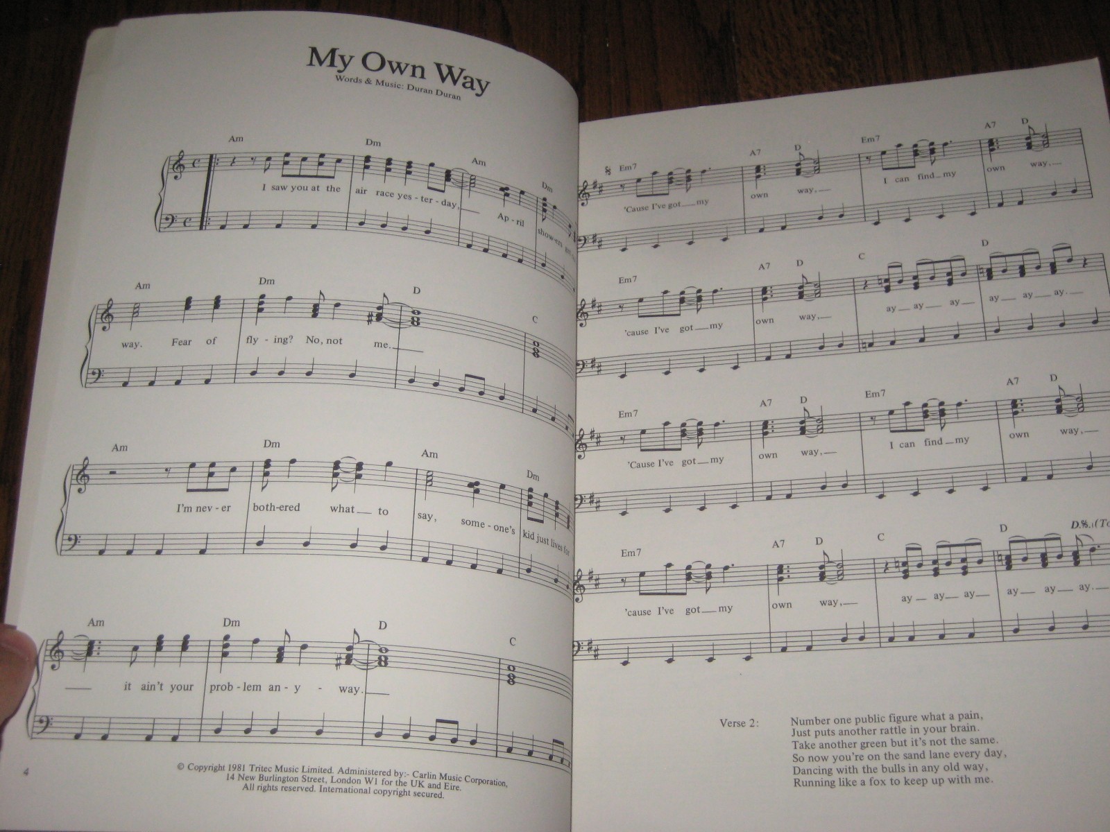 It&rsquo;s Easy To Play Duran Duran Music Piano Book 47 pages! Rio Wild Boys