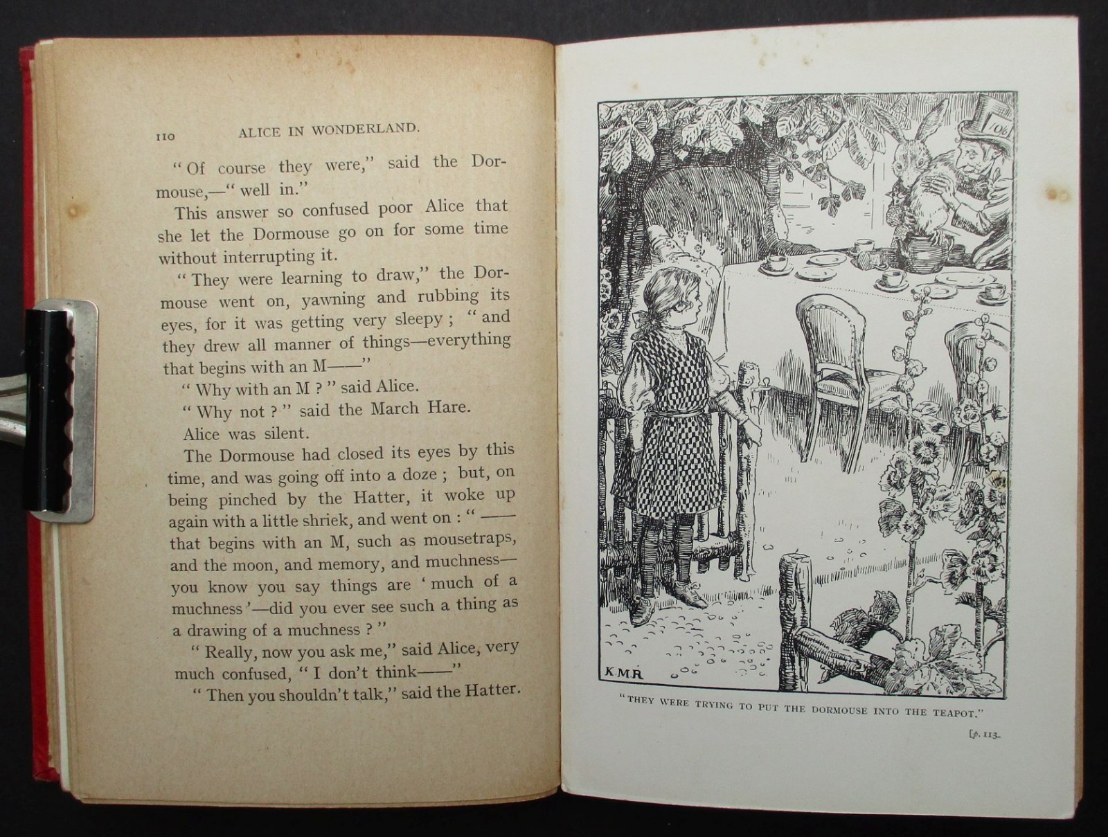 RARE C. 1908 ALICE IN WONDERLAND K M ROBERTS ILLUSTRATED ART NOUVEAU BINDING
