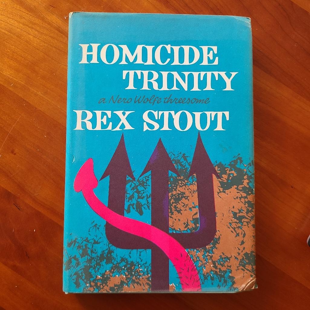 Homicide Trinity – Rex Stout – Vintage 1962 Nero Wolfe HC Book Club Edition