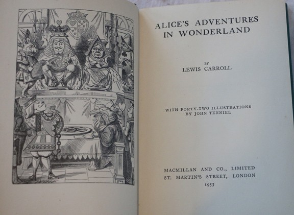 Vintage Alice&rsquo;s Adventures in Wonderland, Illustrated by John Tenniel, 1953