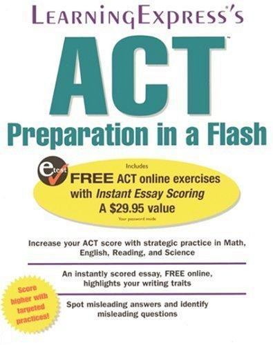ACT Preparation In A Flash, LearningExpress LLC Editors, Very Good Book