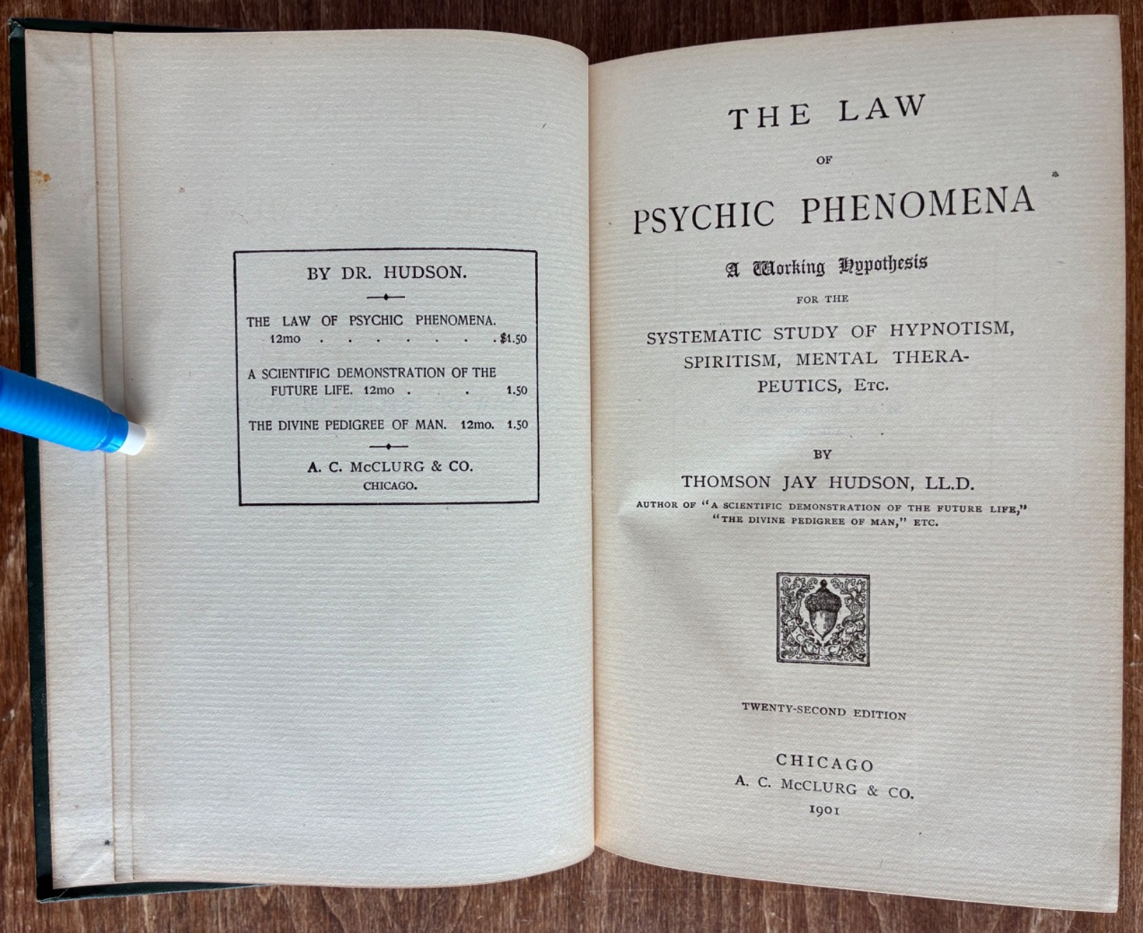 The Law of Psychic Phenomena, Thomson Jay Hudson 1901 (W D Gann Reading List) HC