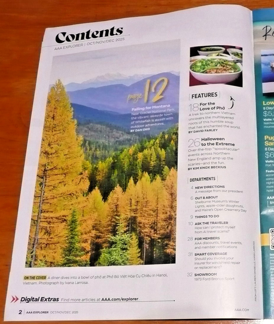 AAA Explorer Northern New England ed. Oct Nov Dec 2025 Magic of Pho / Halloween