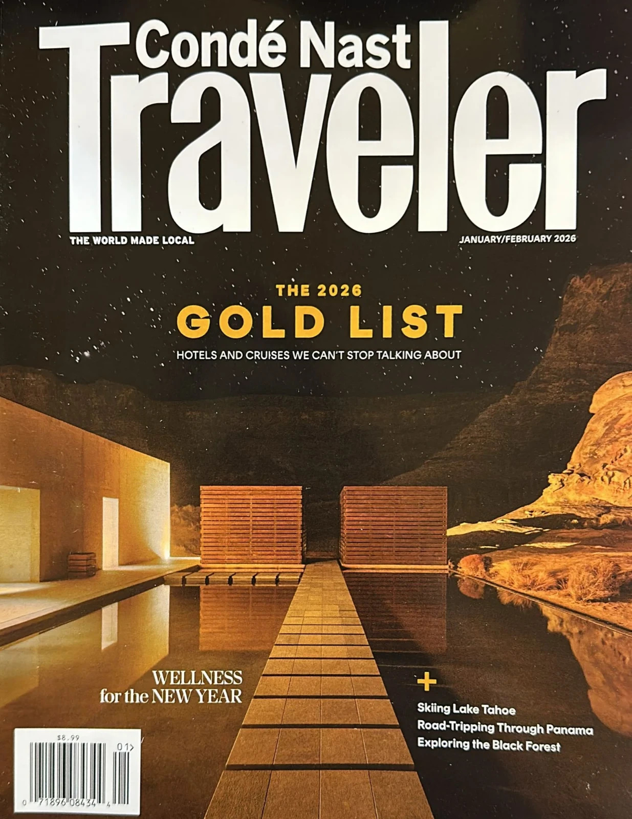 BRAND NEW Conde Nast Traveler Magazine January/February 2026 The 2026 Gold List