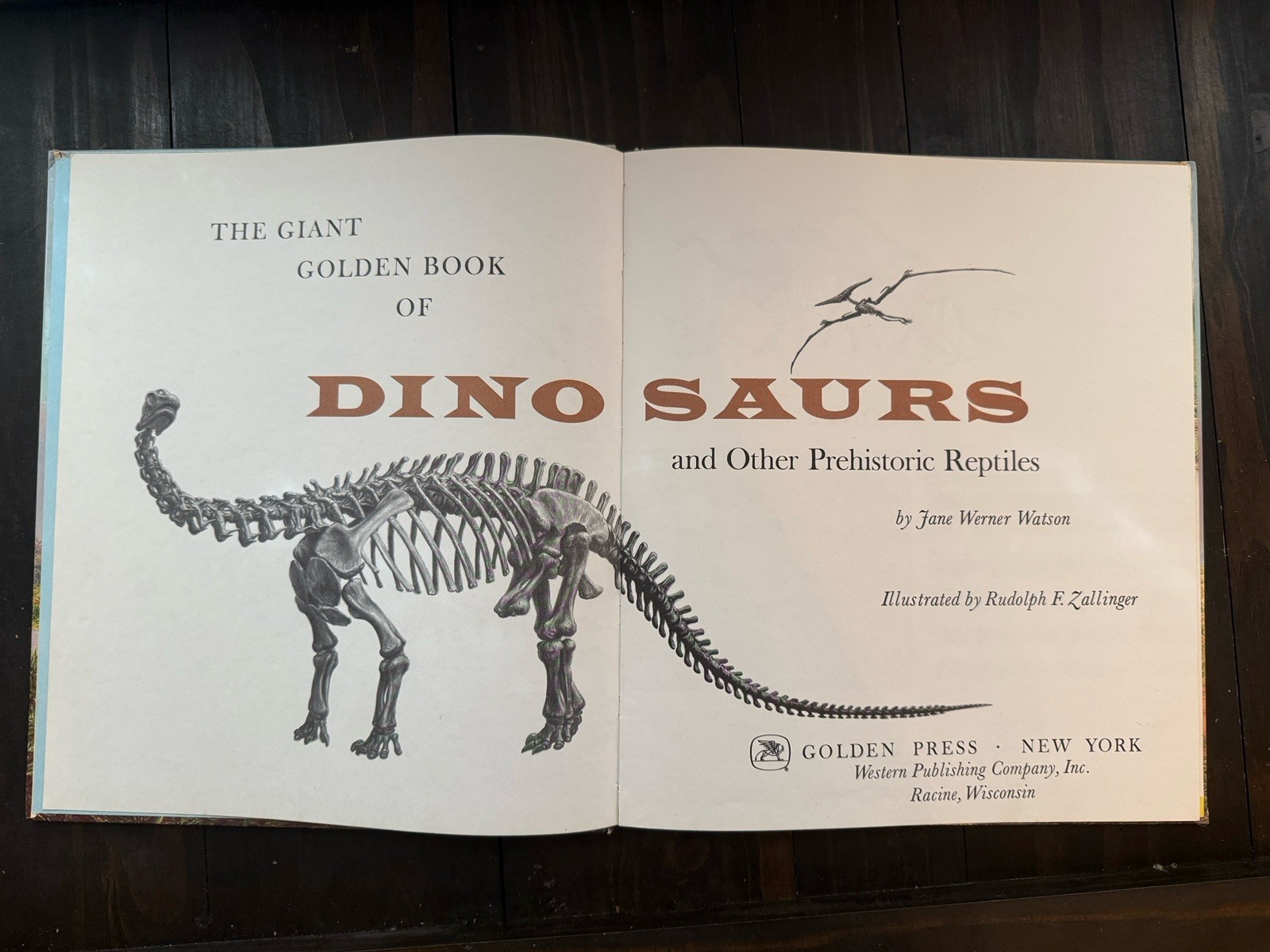 Vintage Children’s Book: Dinosaurs and Other Prehistoric Reptiles Hardcover