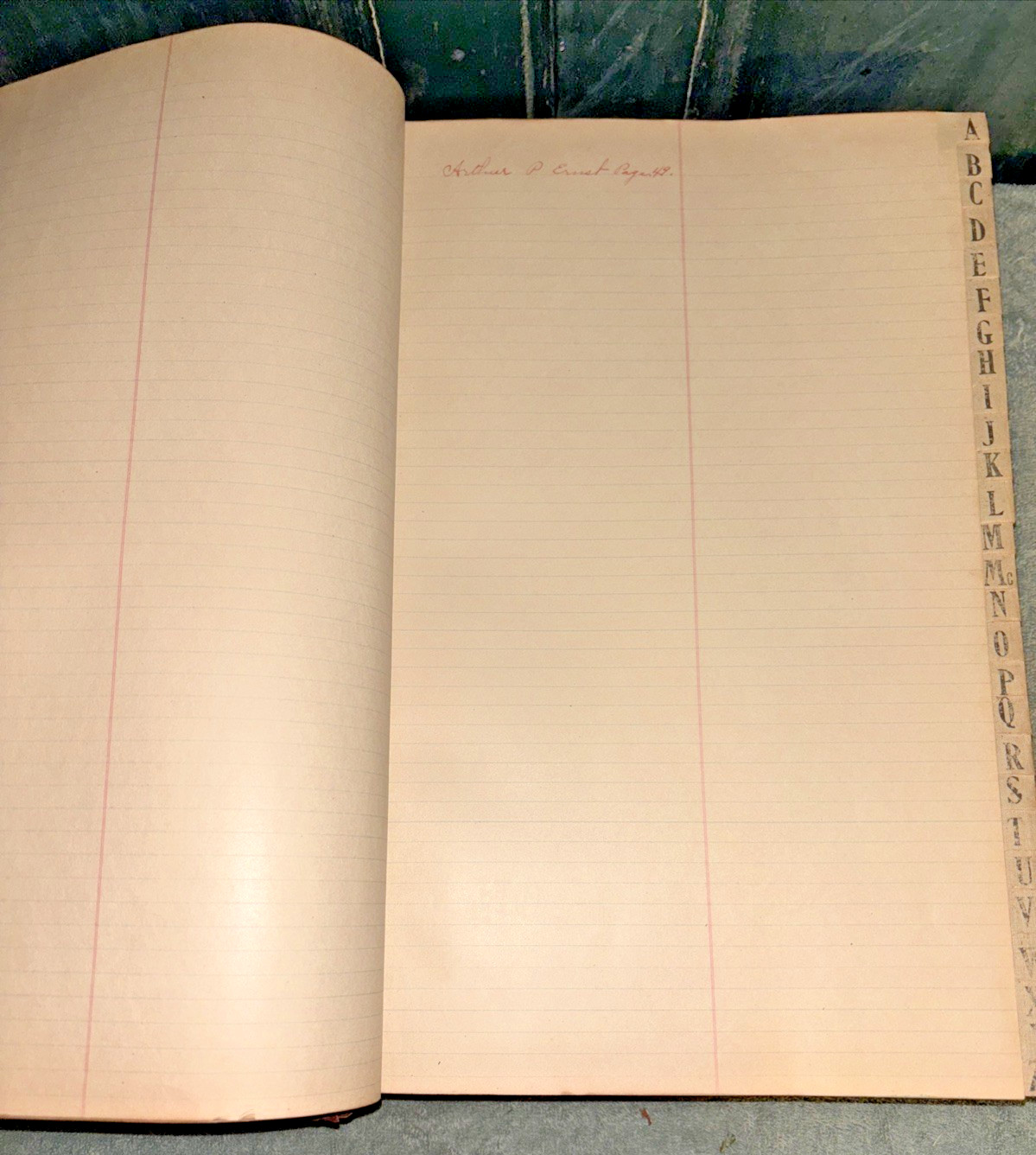 Huge Antique 1905 Ledger (Howard R. Rohn of Garfield, Berks Co. PA)