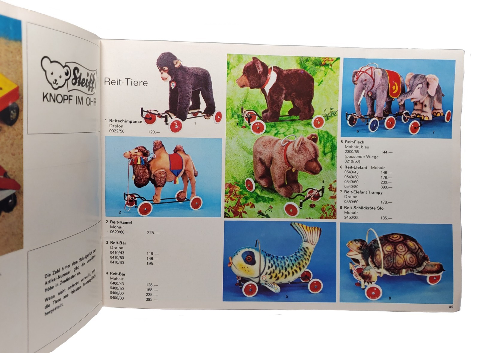 Vtg 1972 Steiff Button Ear Program Catalog 47 Pages From West Germany In German