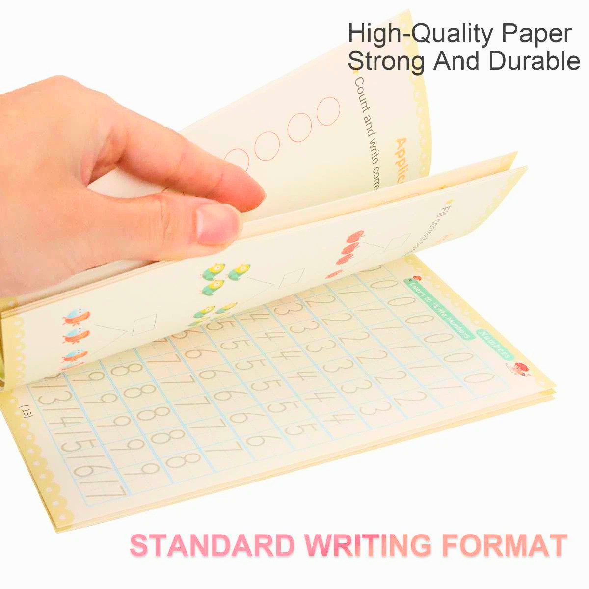 Magic Grooved Writing Practice for Kids,Reusable Grooved Handwriting Workbooks