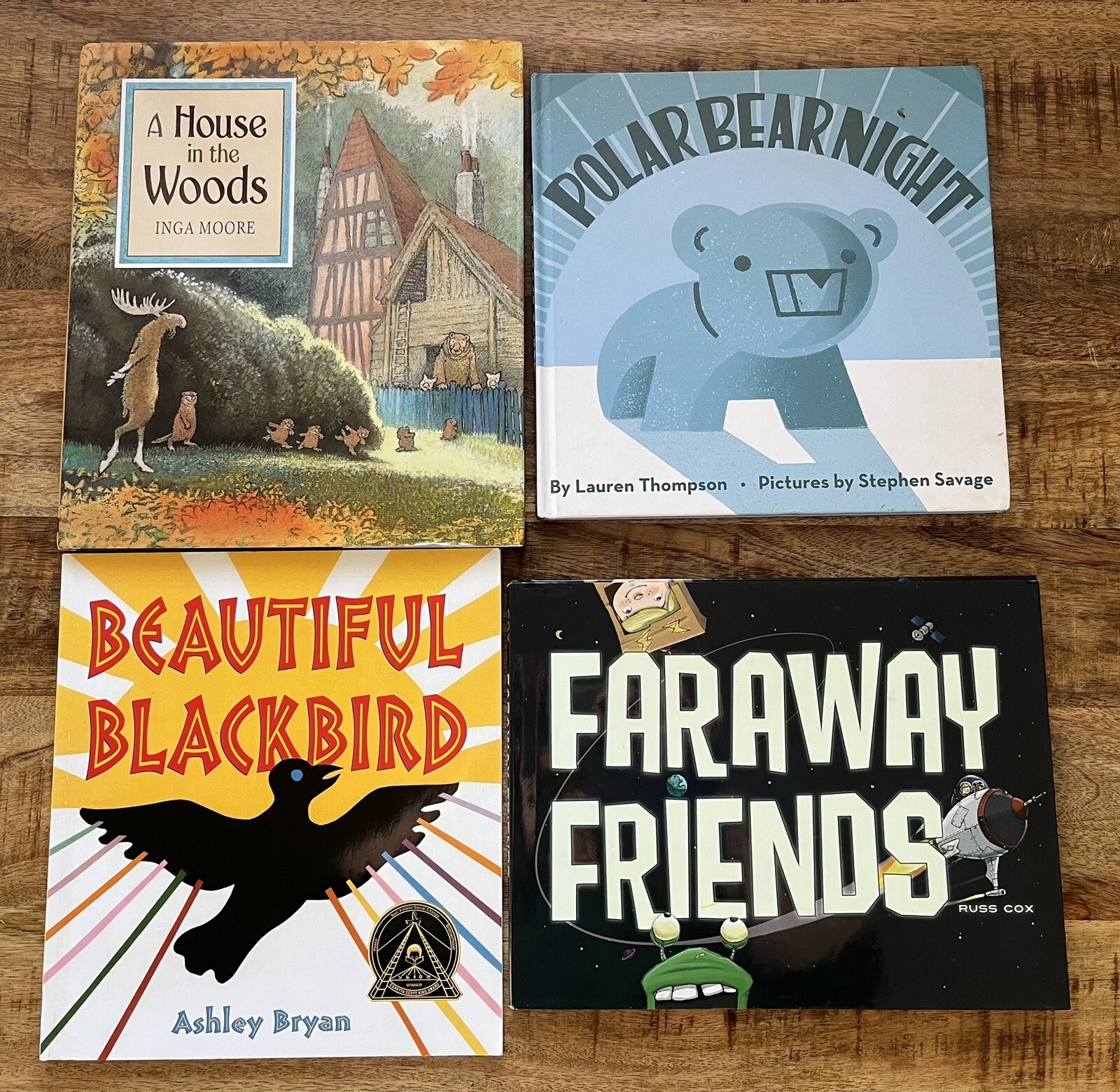 Lot of 4 Children&rsquo;s Books for Kids A House In The Woods Faraway Friends Ages 4-8