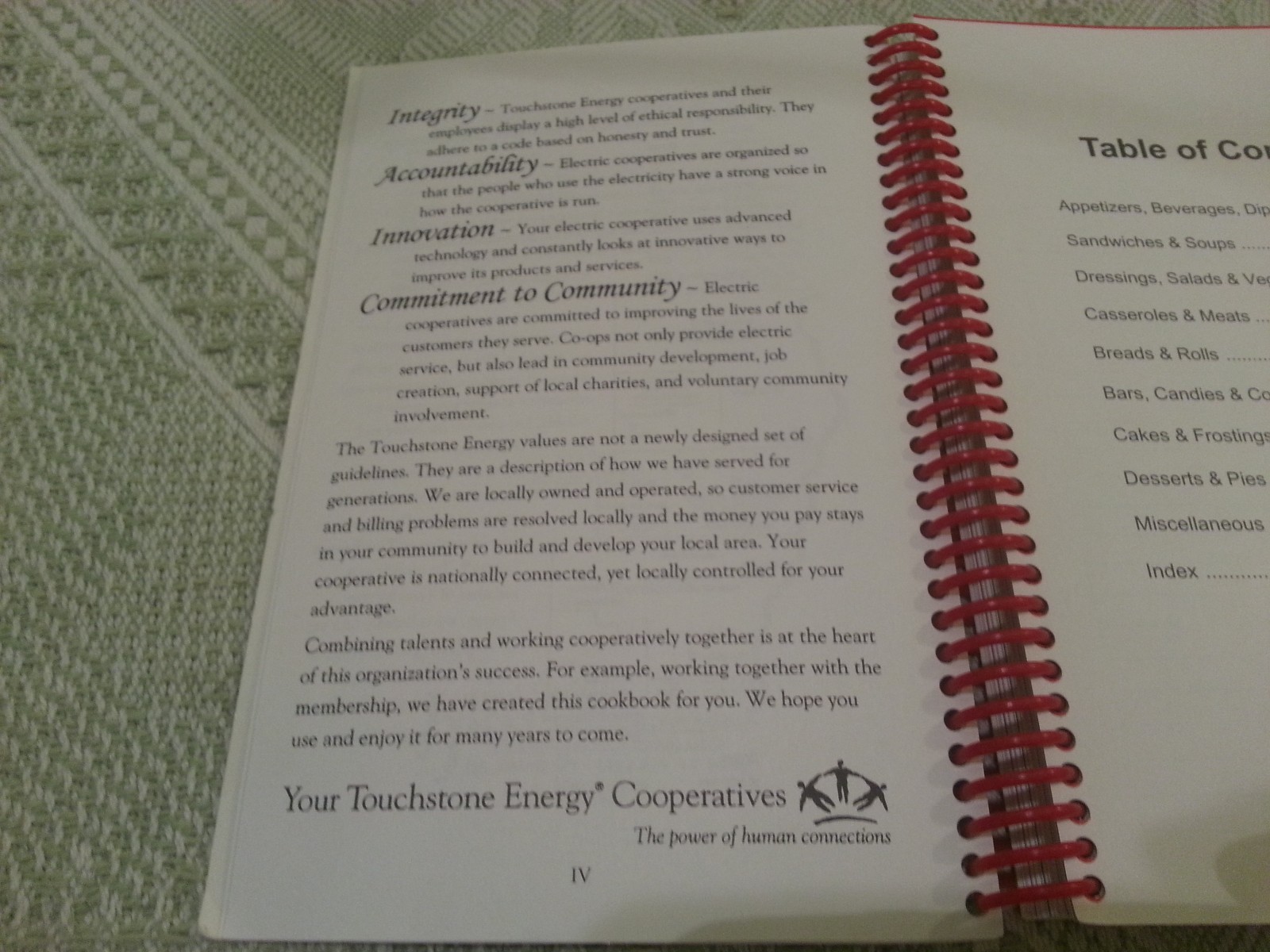 COOPERATIVE COOK&rsquo;S BEST Cookbook 205 pages IOWA Power Cooperatives Cookbook