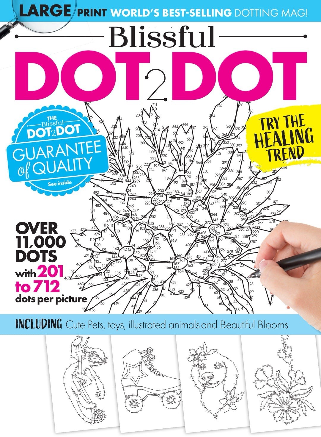Blissful Dot 2 Dot Large Print Puzzle Book – 11,000+ Dots