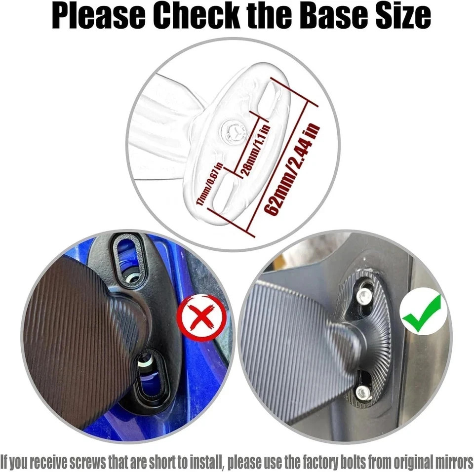 Motorcycle Mirrors Rearview Stealth Mirrors for 2025 Ninja 500 400 650 30