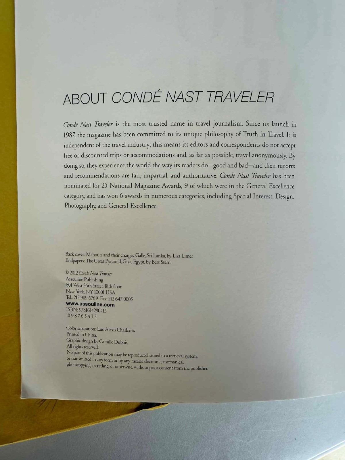 Conde Nast Traveler: 25 Years of Photography by Klara Glowczewska (2012,…