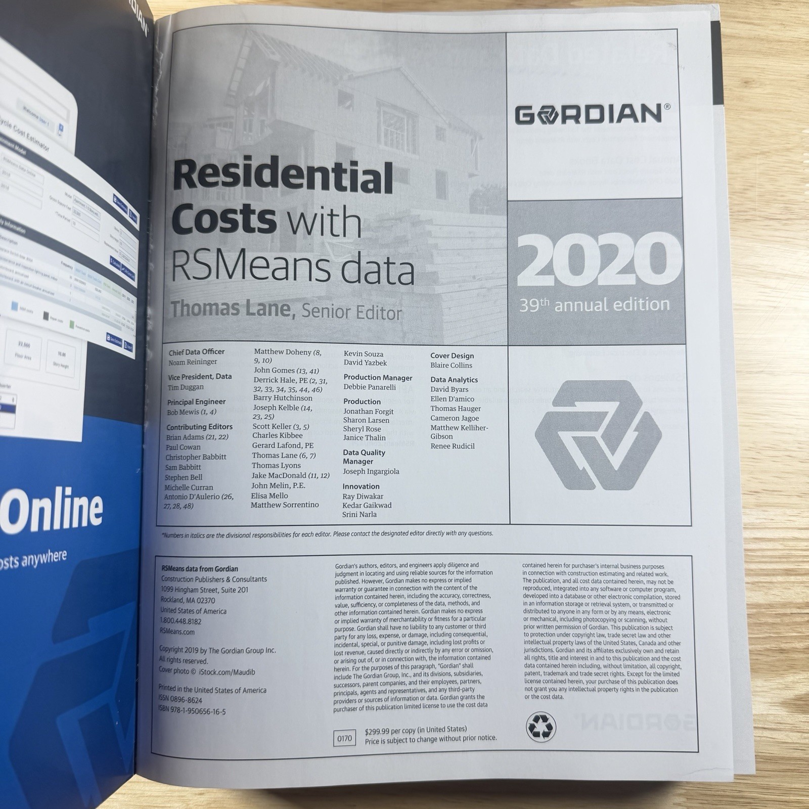 Residential Costs With RSMeans Data 2020 by Gordian Group Inc.