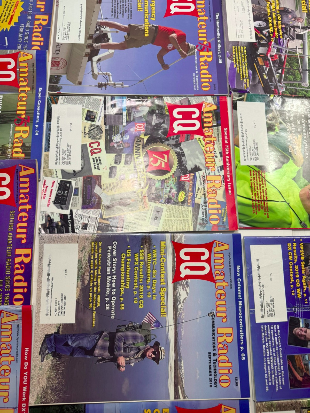 Lot of 13 Amateur Radio CQ Magazine Issues Various Years mostly 2010s great gift