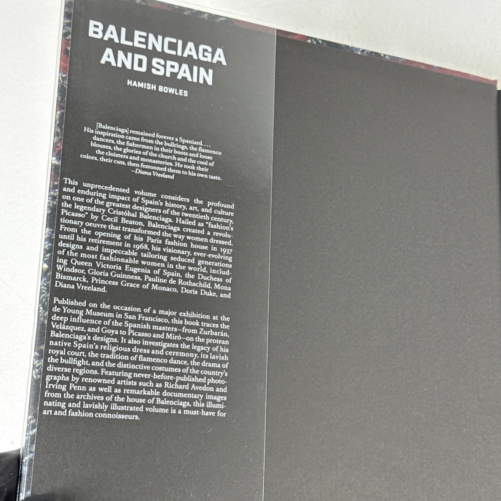 Balenciaga and Spain Fine Arts Museum Hardcover Skira Rizzoli Hamish Bowles Book