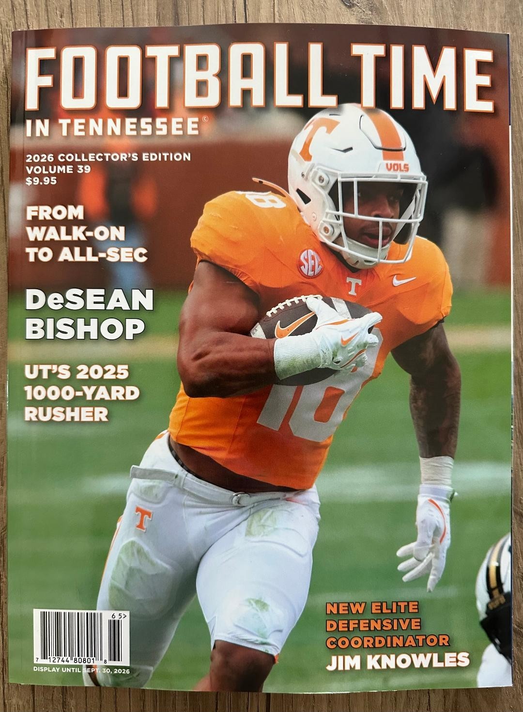 2026 FOOTBALL TIME In TENNESSEE DeSean Bishop JIM KNOWLES College Football Vol39