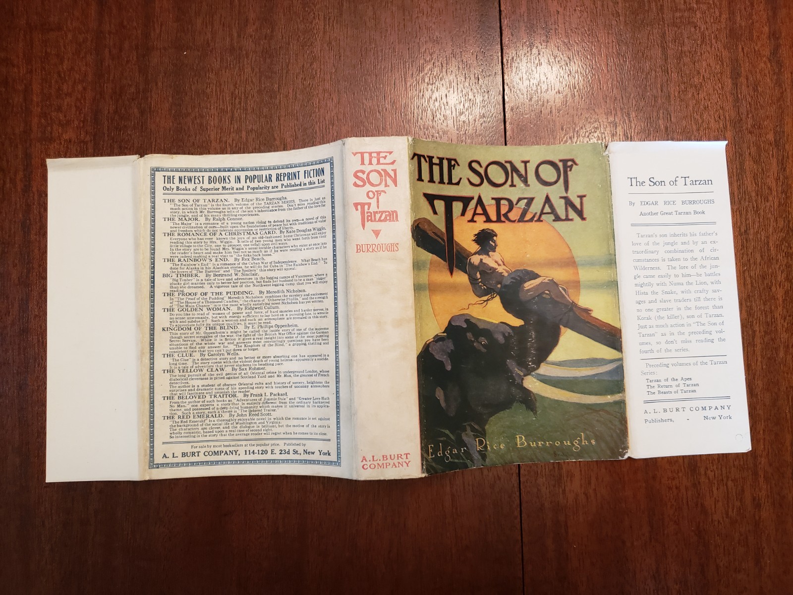The Son of Tarzan by Edgar Rice Burroughs first A.L. Burt edition printing 1918