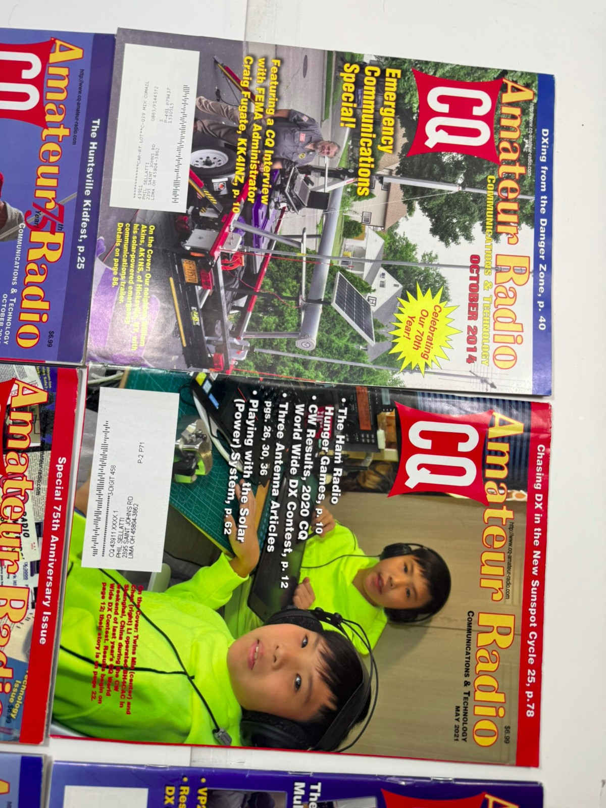 Lot of 13 Amateur Radio CQ Magazine Issues Various Years mostly 2010s great gift