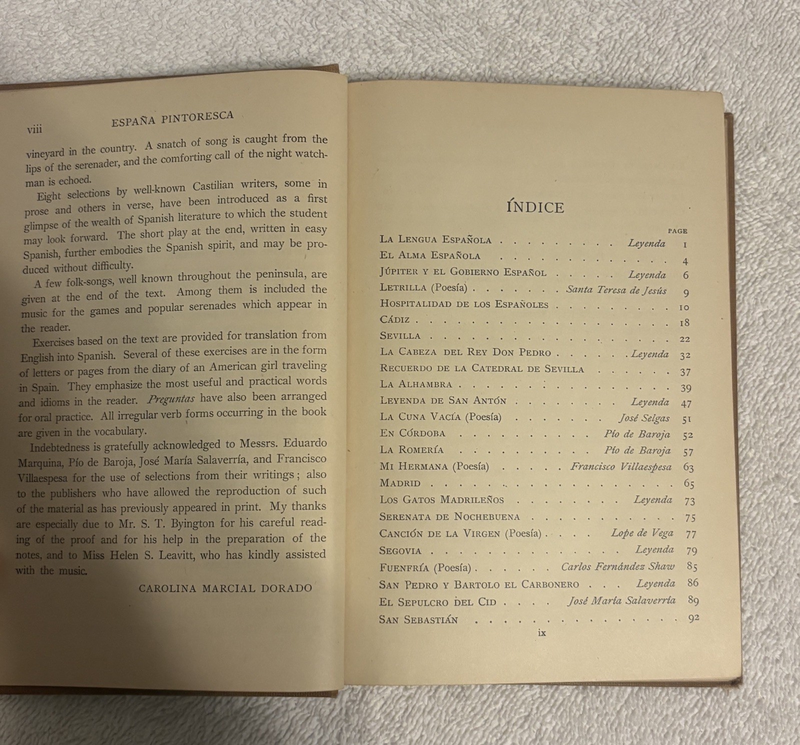ESPANA PINTORESCA Spain in Story and Legend by Caroline Dorado HC 1917 Very Good
