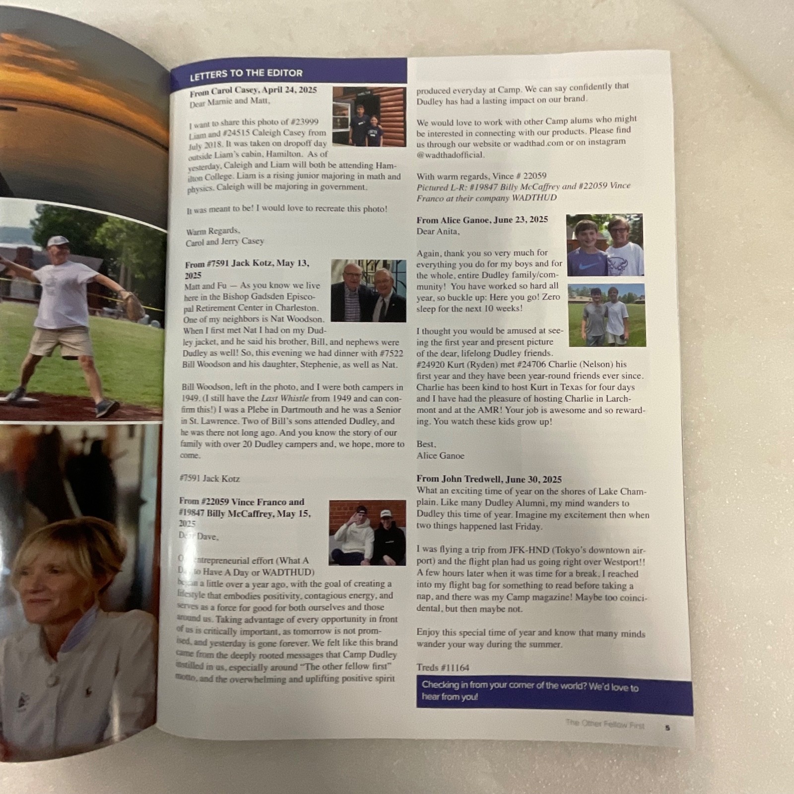 The Other Fellow First Camp Dudley Magazine Fall 2025 11in x 8.5in