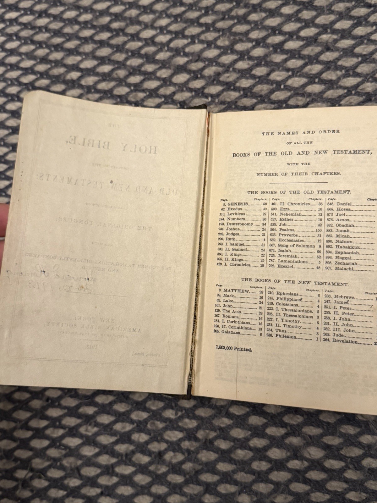 THE HOLY BIBLE CONTAINING THE OLD AND NEW TESTAMENTS Original Tongues 1912
