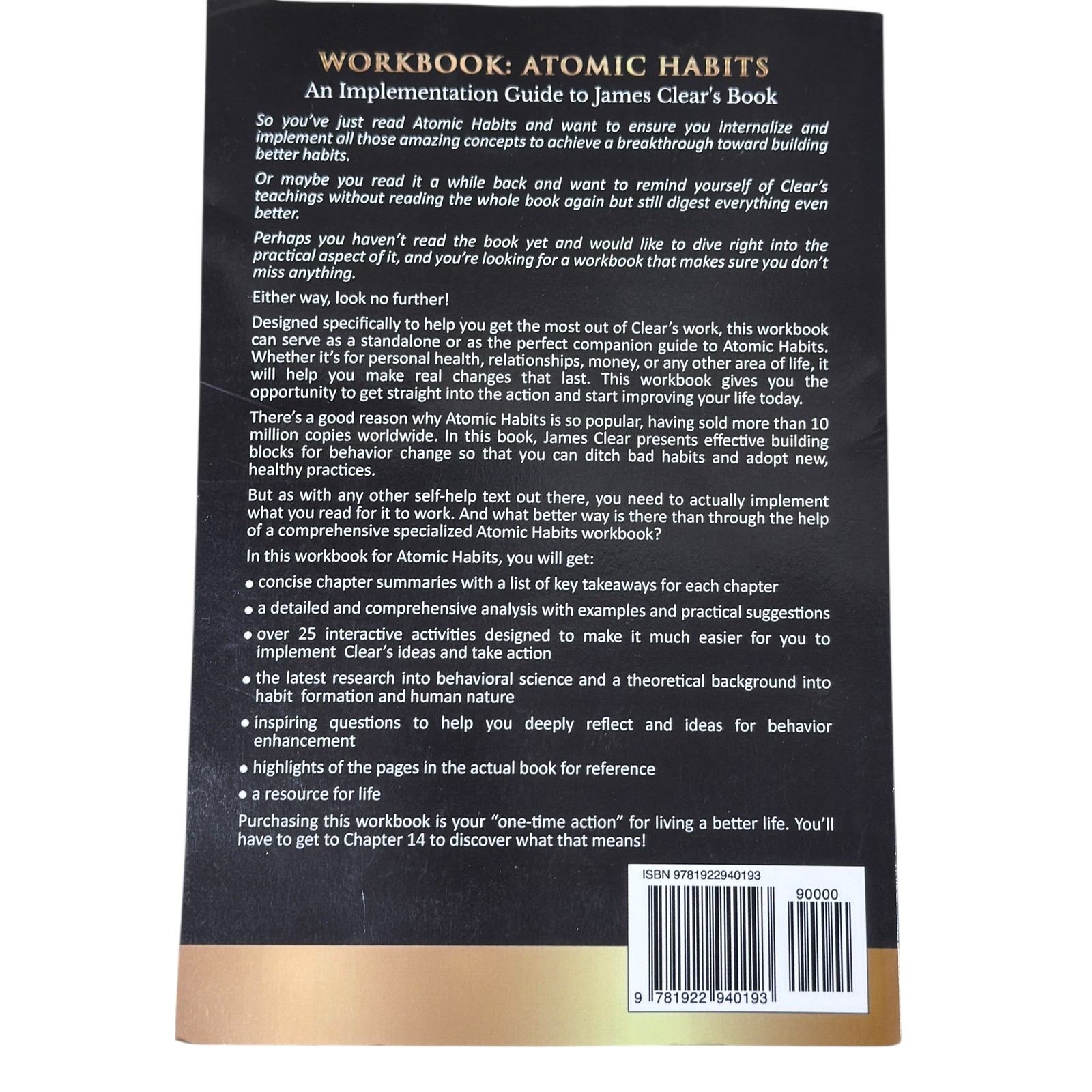 Workbook Atomic Habits: An Implementation Guide to James Clear&rsquo;s Book 2023 Paper