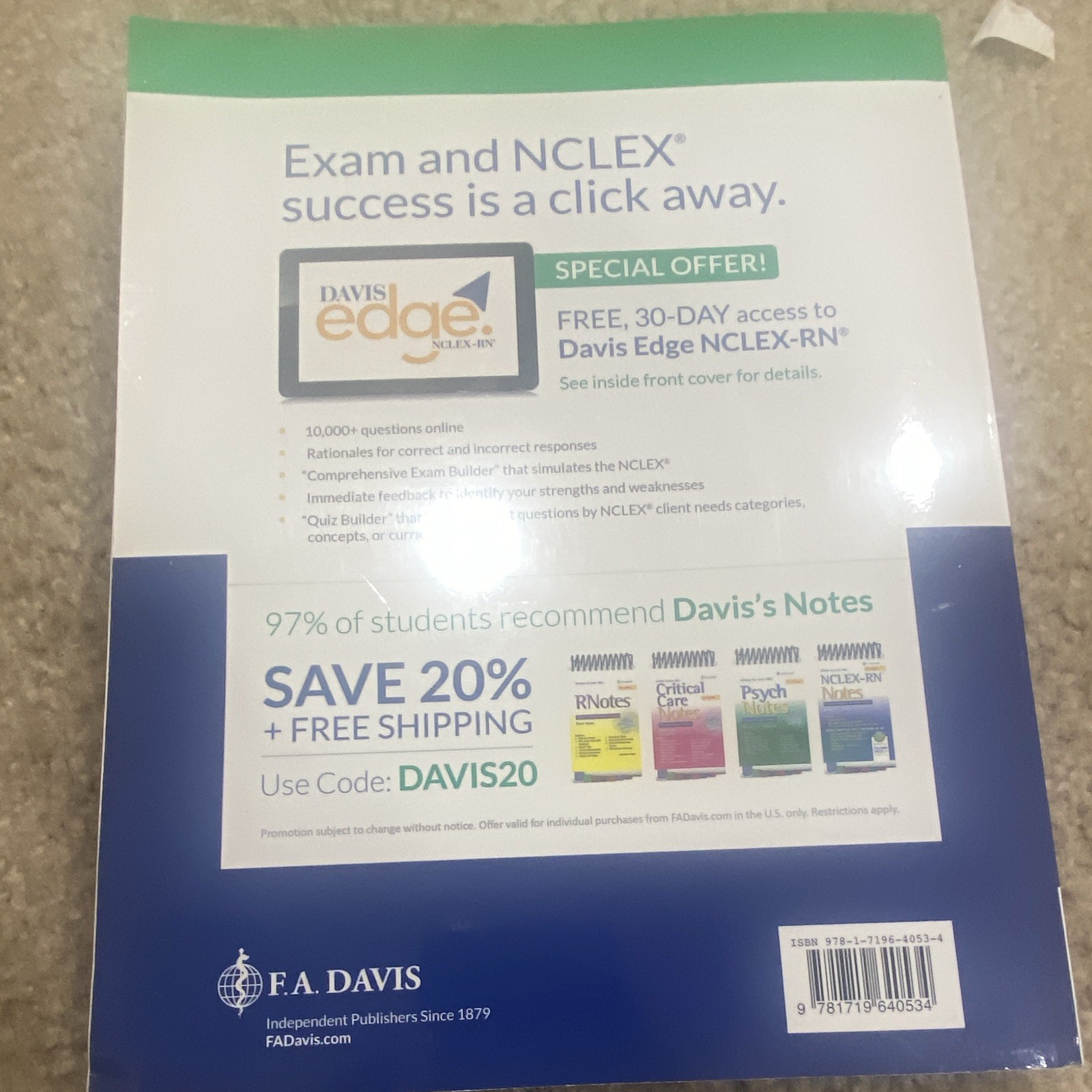 F.A. Davis Med-Surg Success NCLEX-Style Q&A Review Study Guide PB 2016 4th