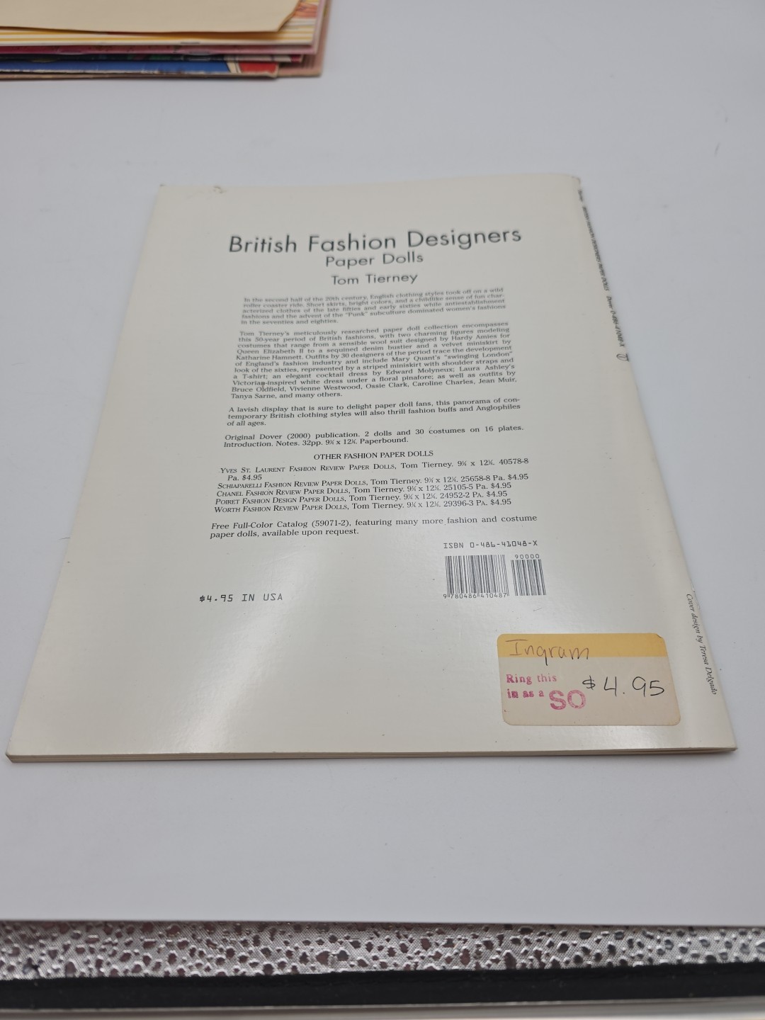 Rare British Fashion Designers Paper Dolls 1950 to 1997 By Tom Tierney
