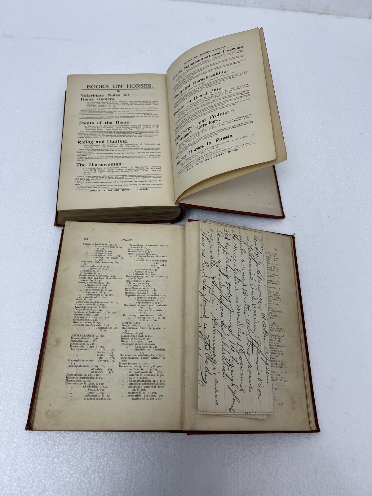 Friedberger & Frohner&rsquo;s Veterinary Pathology 1909 2 Vol Set MH Hayes farm 6th Ed