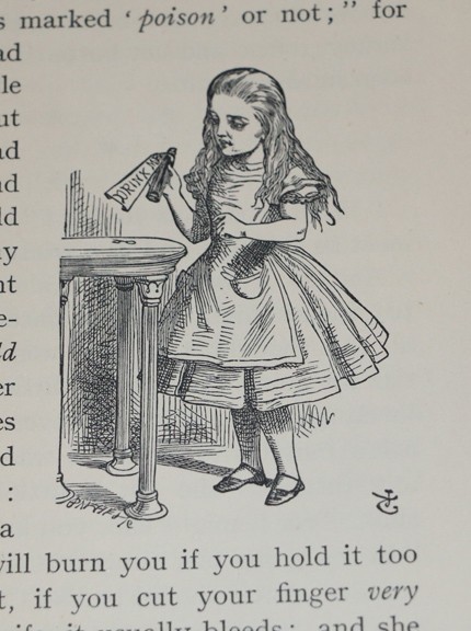 Vintage Alice&rsquo;s Adventures in Wonderland, Illustrated by John Tenniel, 1953