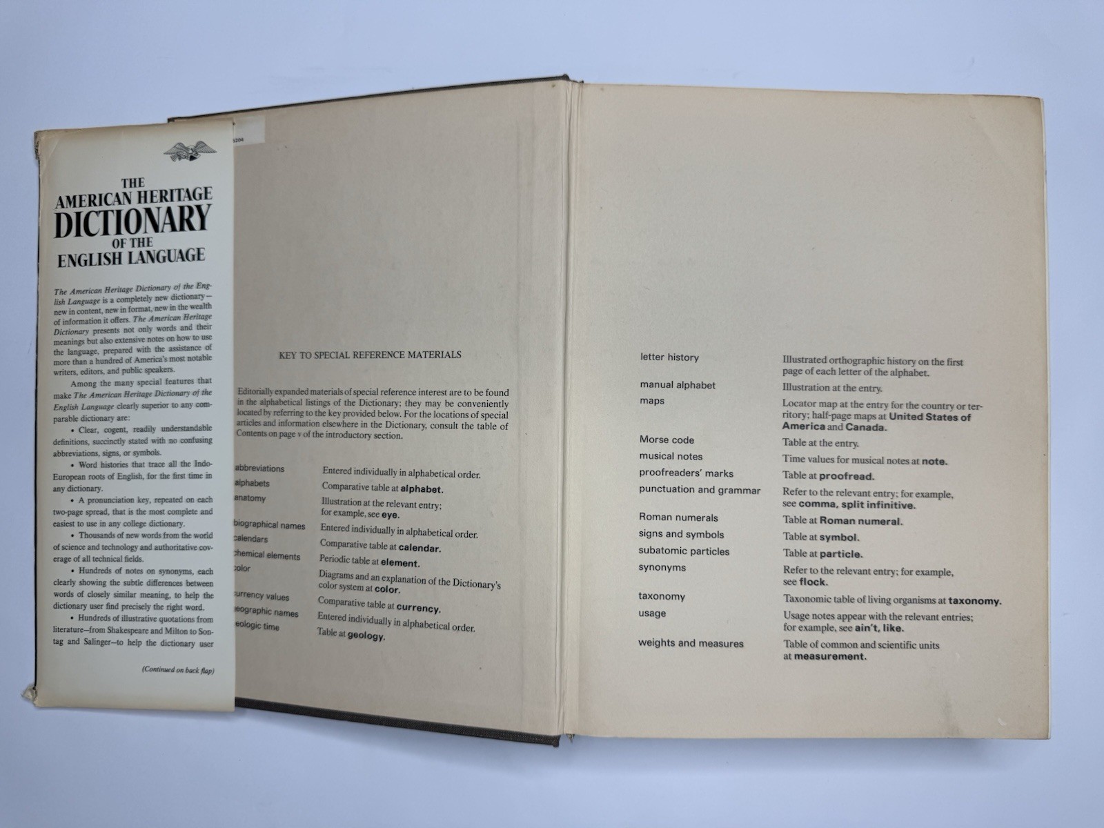 1969 The American Heritage Dictionary Of The English Language Good Rare