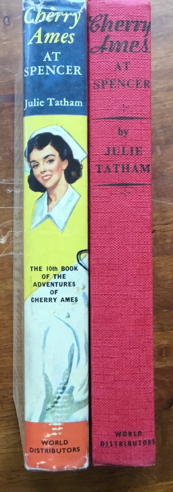 VG 1958 HC in DJ United Kingdom ED Cherry Ames #10 At Spencer Nurse Julie Tatham