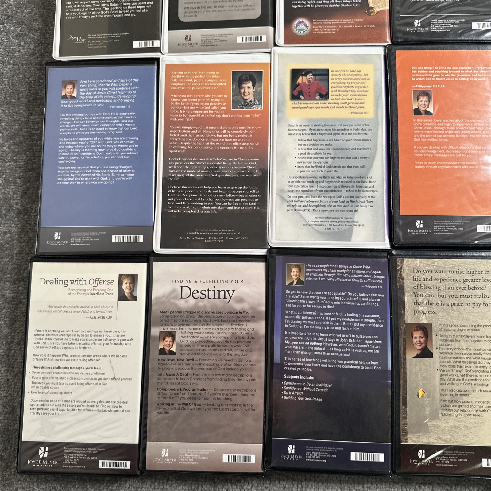 Lot Of 21 Joyce Meyer Ministries Audio Cassette Tapes Sets & VHS Mixed Lot