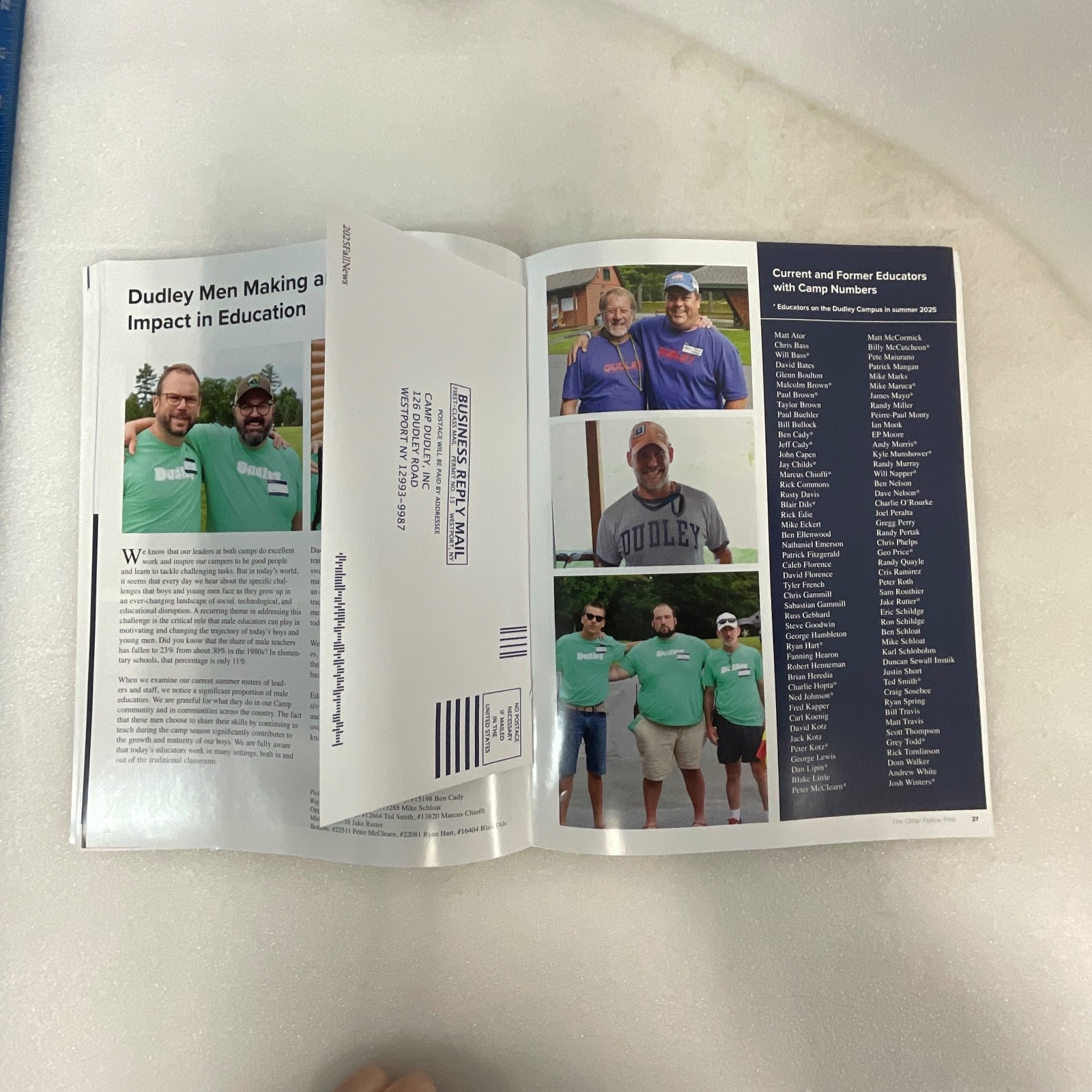 The Other Fellow First Camp Dudley Magazine Fall 2025 11in x 8.5in