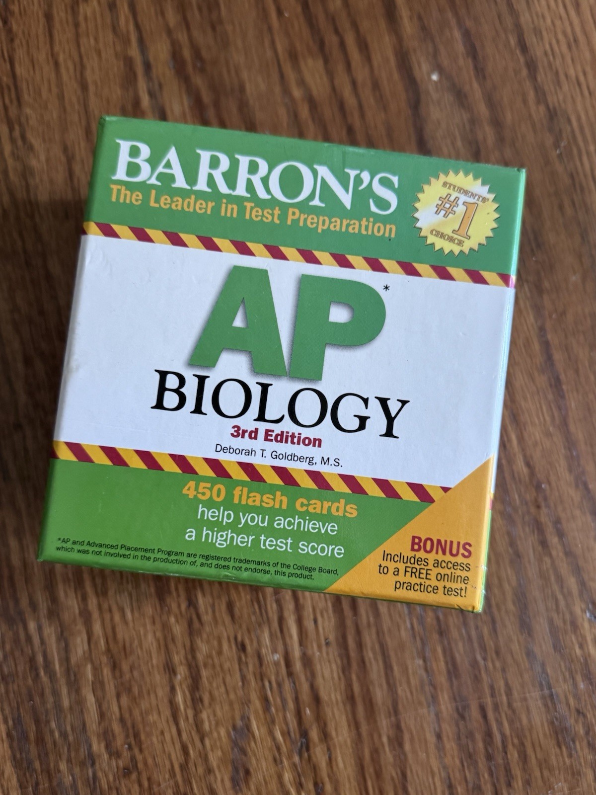 Barron’s AP Biology Flash Cards 3rd Edition 450 Cards Test Prep Study Guide