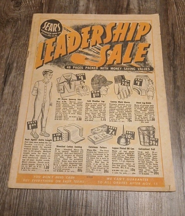 Vintage Sears Roebuck Leadership Sale Catalog Ad 1940s Kansas City RARE 47 Pages