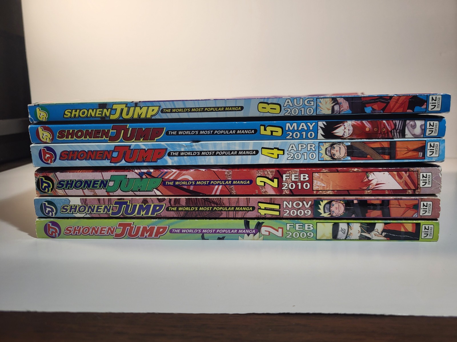 SHONEN JUMP Magazine 2009-2010 Lot of 6 Issues Manga Monthly