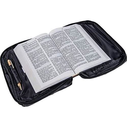 Genuine Leather Religious Book Bible Cover Organizer with Handle