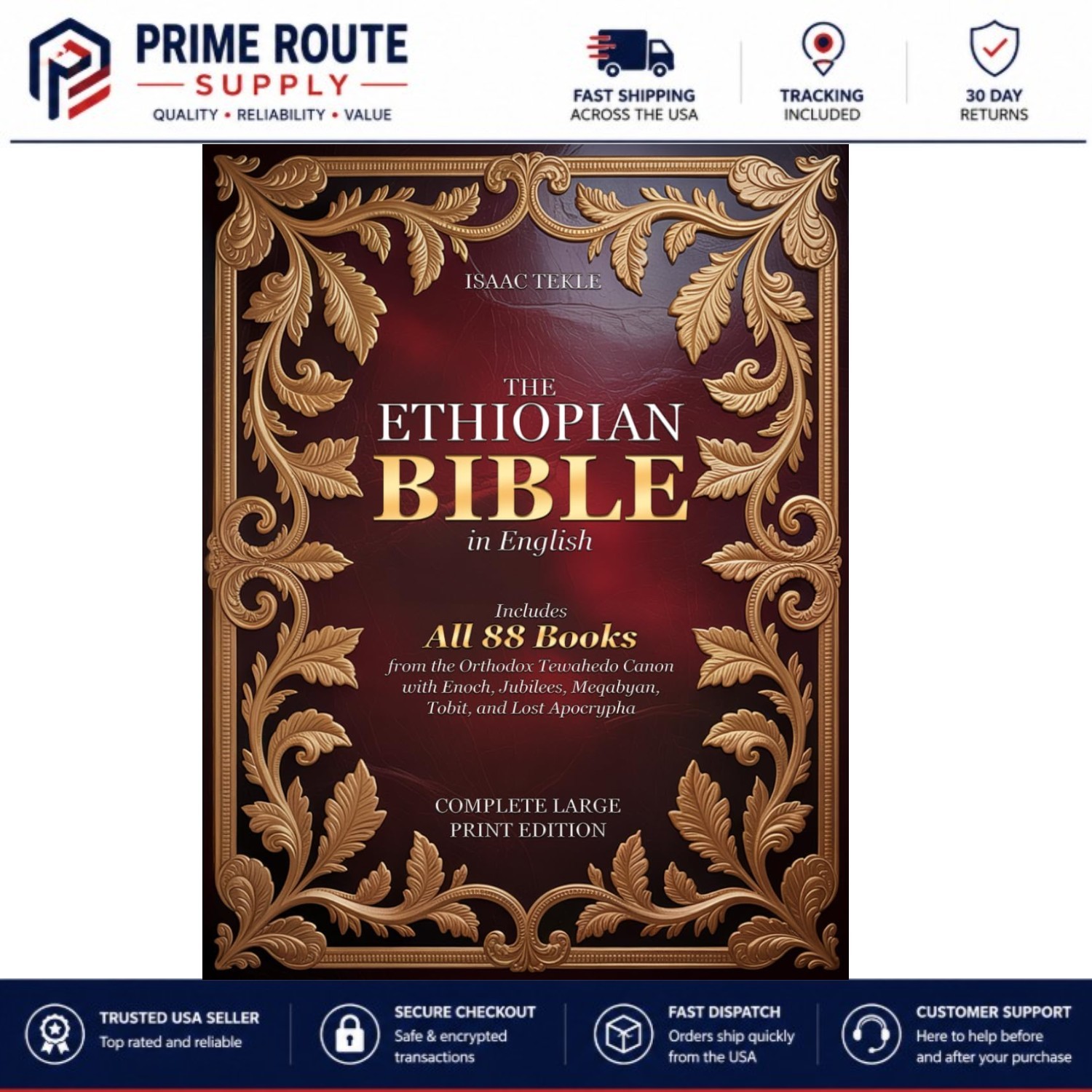 Large Print Ethiopian Bible in English Complete Edition All 88 Books Included